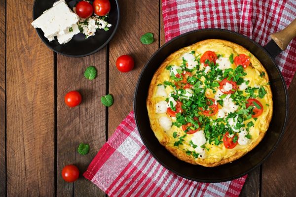 Ziemniaczana tortilla z serem feta