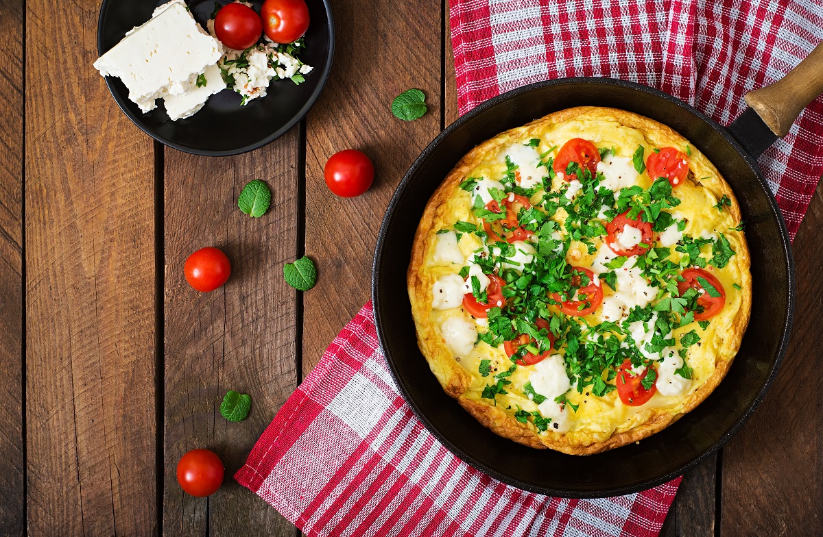 Ziemniaczana tortilla z serem feta